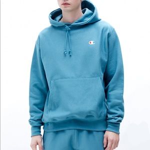 Champion Mini C Reverse Weave Pullover Blue Hoodie